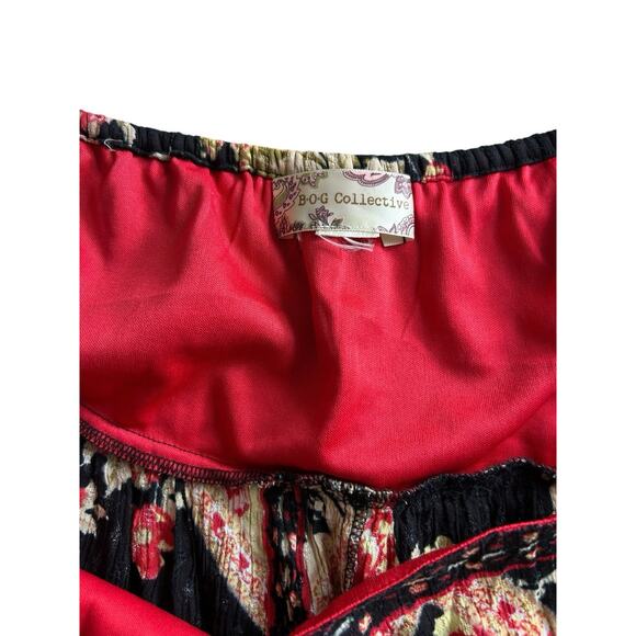 BOG Band of Gypsies Collective Anthem of the Sun Boho Midi Dress Sz Large Floral - Picture 6 of 11